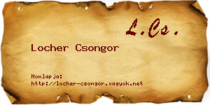 Locher Csongor névjegykártya